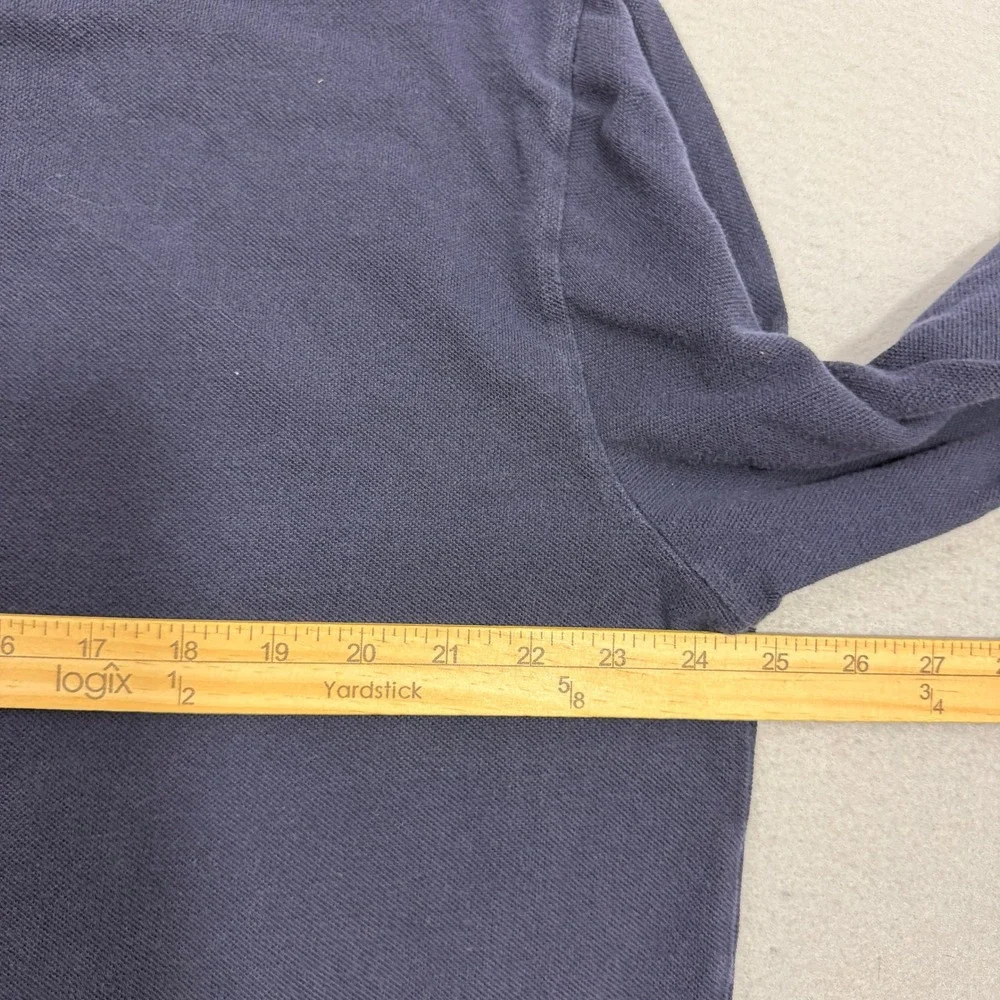 Vintage Polo Ralph Lauren Polo Men's XL Blue Equestrian Crest Long Sleeve Pique